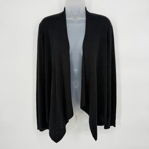 Eileen Fisher Sz S 100% Linen Open Front Knit Cardigan Lagenlook Minimalist